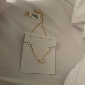 Kendra Scott Gold Necklace with Clear Stone